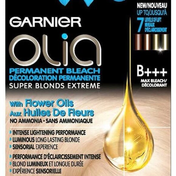 Garnier Olia Permanent Bleach Hair Color, B+++ Max Bleach, Up to 7 Levels Lift - Picture 1 of 7